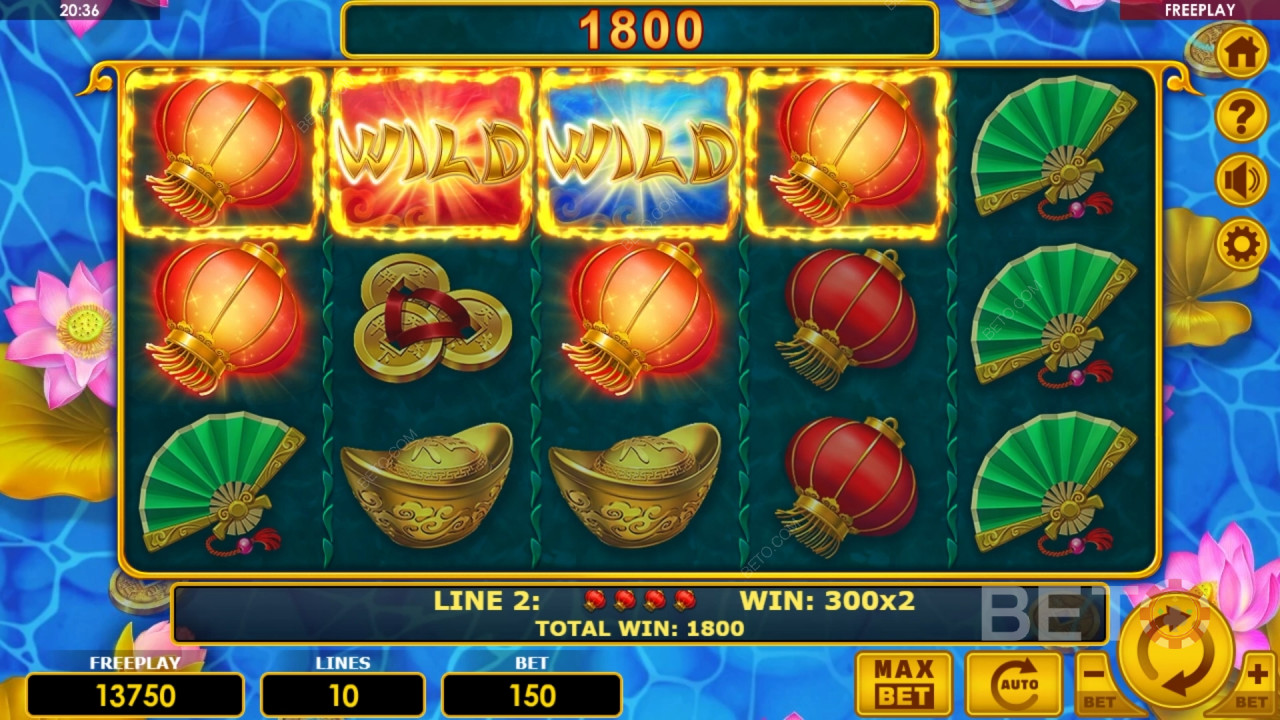 Câștigă 1.000x pariul tău în jocul ca la aparate online Golden Fish!