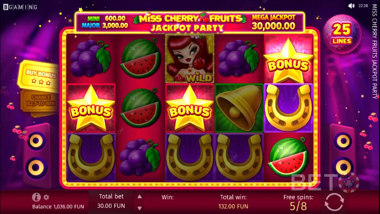 Miss Cherry Fruits Jackpot Party Joacă Gratuit