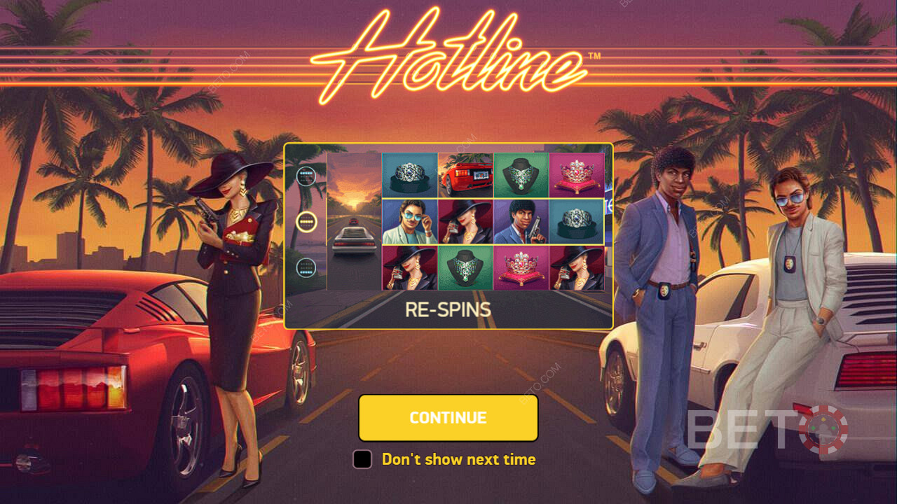 Re-învârtirile îți vor facilita obținerea de câștiguri în jocul de aparate Hotline.