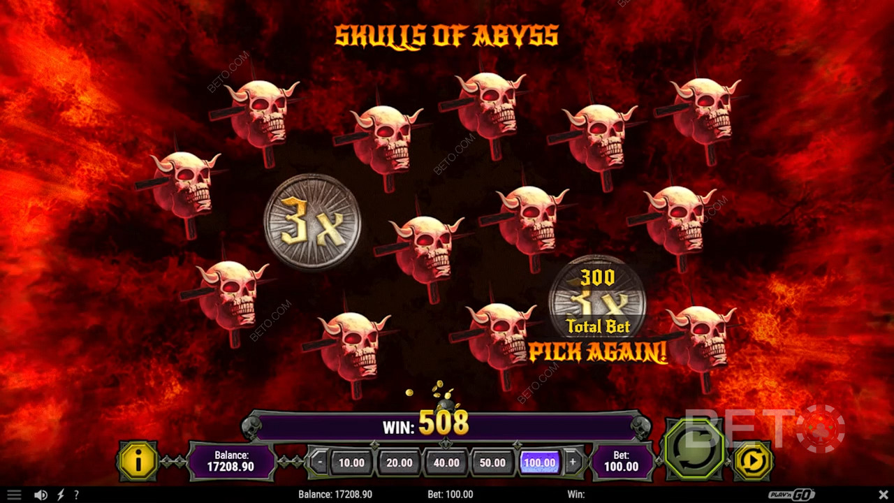 Alege cranii în modul Skulls of Abyss pentru a câștiga premii în bani reali și multiplicatori de până la x20.