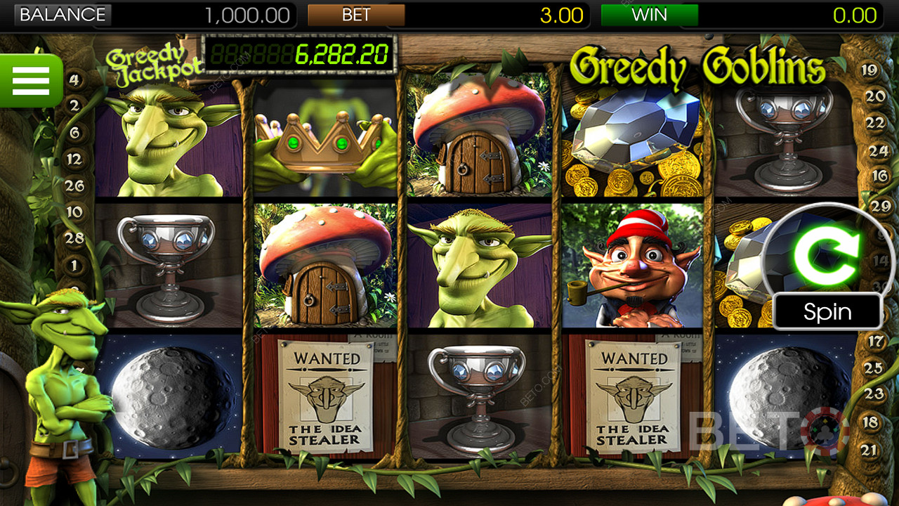 RTP-ul jocului Greedy Goblins are o rată de 97,20% și o volatilitate medie.