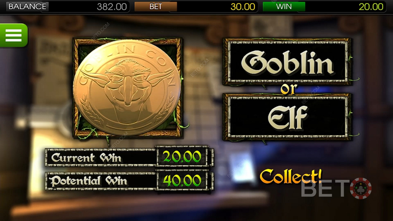 Intervalul de pariere Greedy Goblins începe de la 0,02 € și ajunge până la un pariu maxim de 150 €.