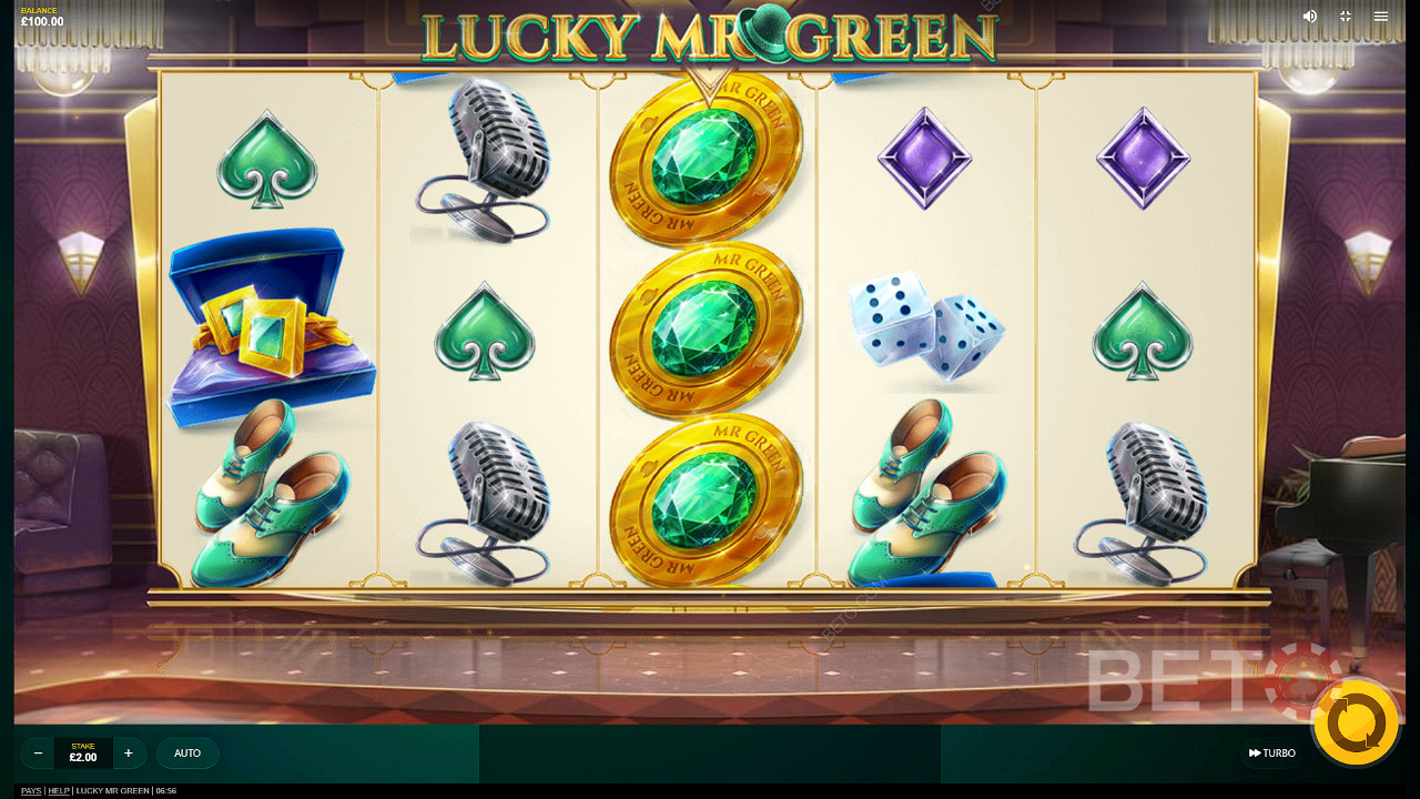 Bucură-te de o experiență unică, cu o temă clasică, în slotul video Lucky Mr Green
