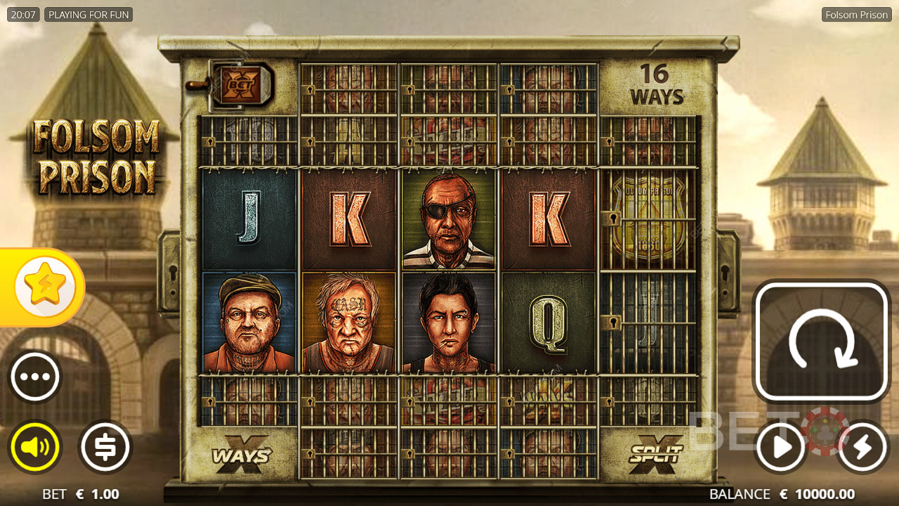 Deblochează poziții și câștigă mult în slotul online Folsom Prison