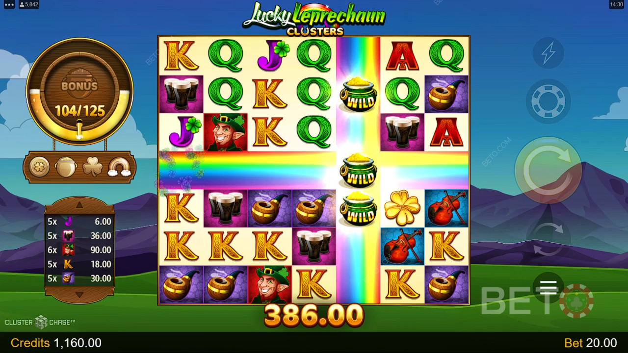 Funcțiile bonus explicate în Lucky Leprechaun Clusters de Microgaming