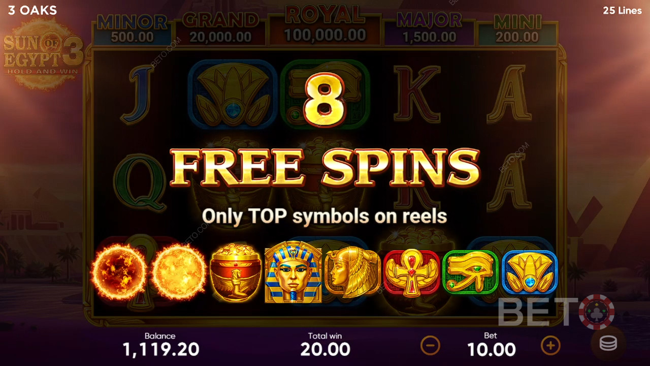 Funcțiile bonus explicate în Sun of Egypt 3 de Booongo