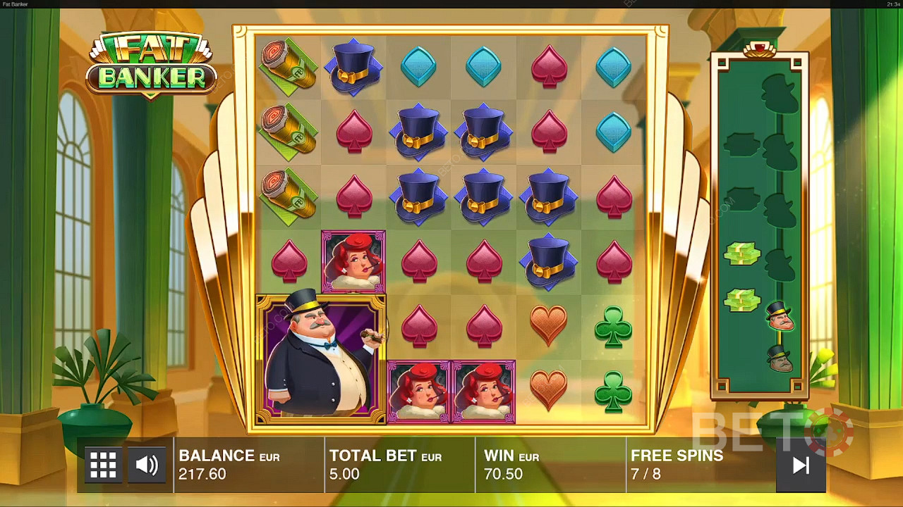 Wild-ul Fat Banker apare pe prima rolă în jocul de bază.