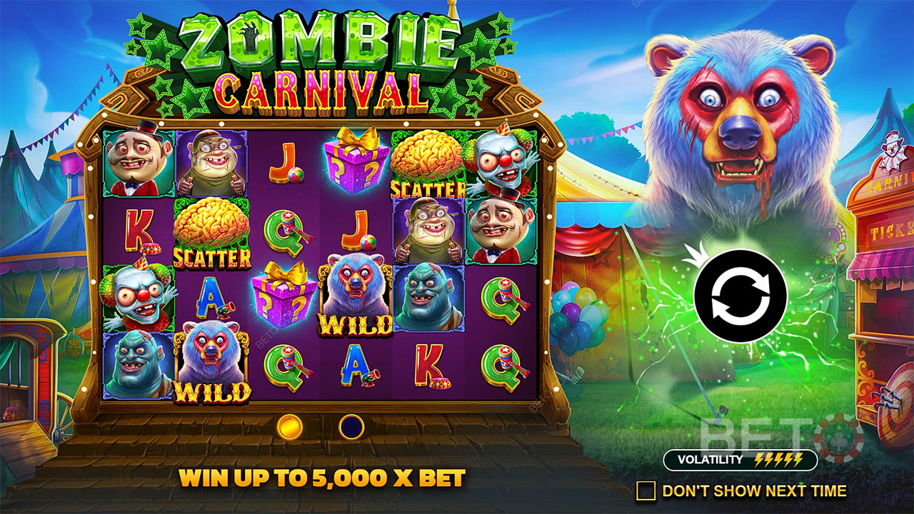 Câștigă de până la 5.000x miza ta în slotul Zombie Carnival