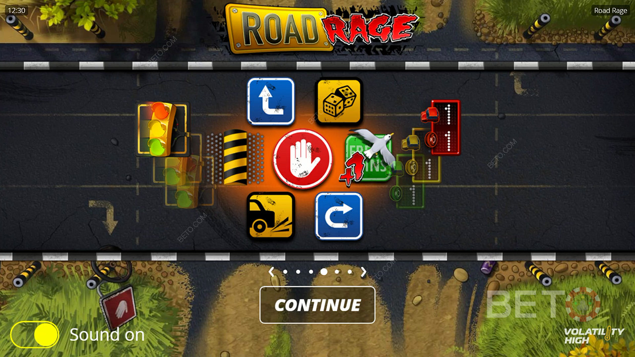 Runda bonus Respin îți va face învârtirile gratuite mai interesante în jocul ca la aparate Road Rage.