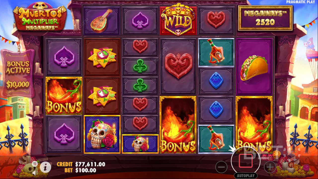 3 sau mai multe simboluri bonus declanșează bonusul Free Spins.
