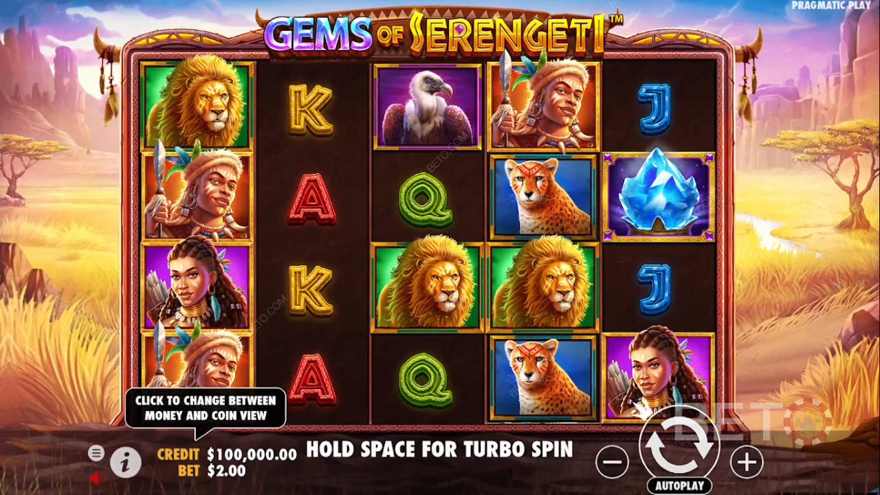 Bucură-te de cele mai noi bonusuri și de tema distractivă a jocului de păcănele Gems of Serengeti