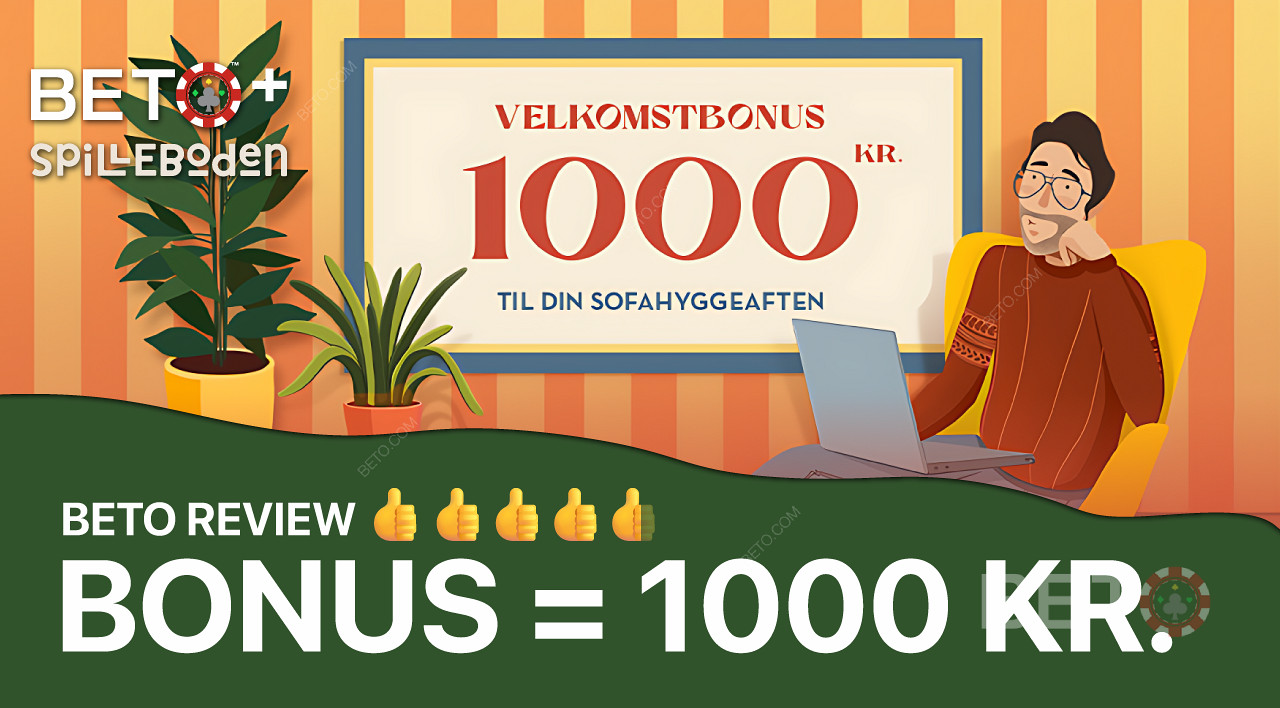 Veți primi până la 1000 kr. în bani bonus de la Spilleboden!