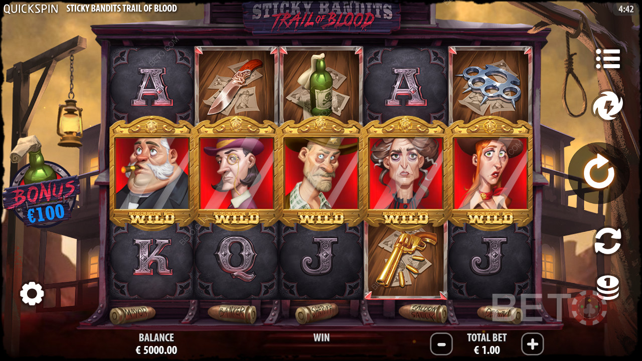 Sticky Bandits Trail of Blood Review de la BETO Slots