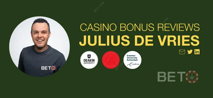 Recenzent al bonusurilor și termenilor din cazinouri Julius de Vries.